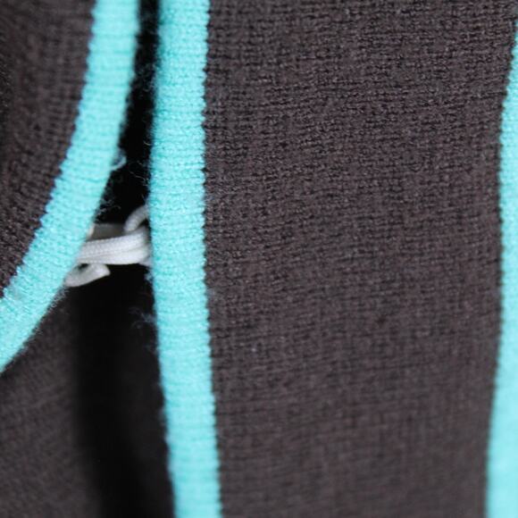 Milly Cardigan Sweater Womens Large  Brown Blue Retro Chevron Knit Preppy - Picture 5 of 5